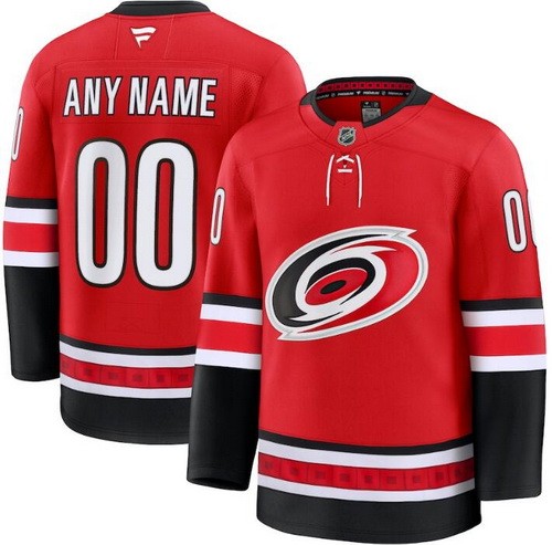 Youth Carolina Hurricanes Customized Red Fanatics Authentic Jersey