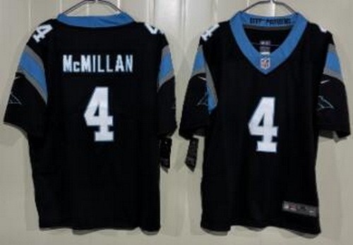 Youth Carolina Panthers #4 Tetairoa McMillan Limited Black Vapor Jersey