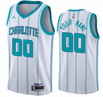 Youth Charlotte Hornets Customized White 2021 Stitched Swingman Jersey