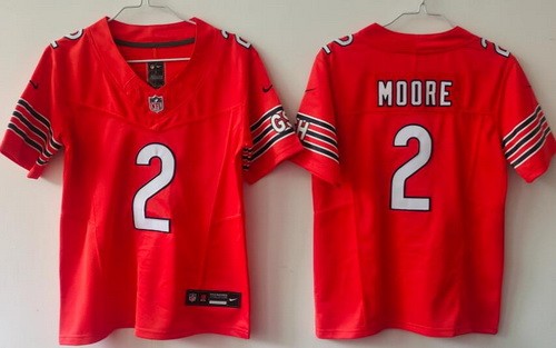 Youth Chicago Bears #2 DJ Moore Limited Orange FUSE Vapor Jersey