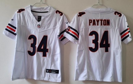 Youth Chicago Bears #34 Walter Payton Limited White FUSE Vapor Jersey