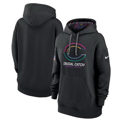 Youth Chicago Bears Black 2024 Crucial Catch Club Pullover Hoodie