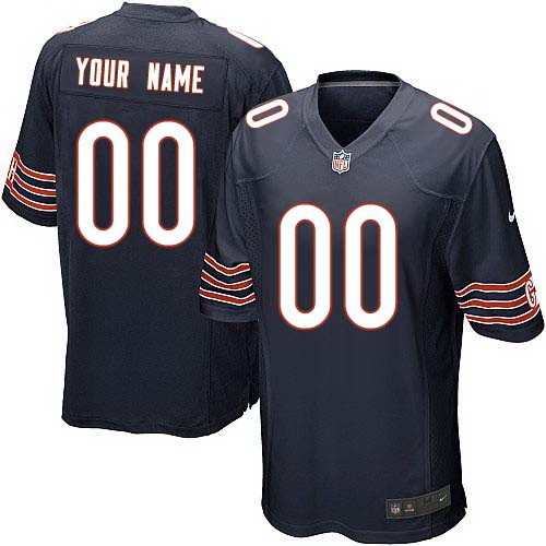 Youth Chicago Bears Customized Game Navy Jersey