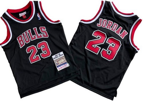 Youth Chicago Bulls #23 Michael Jordan Black 1997 Throwback Swingman Jersey