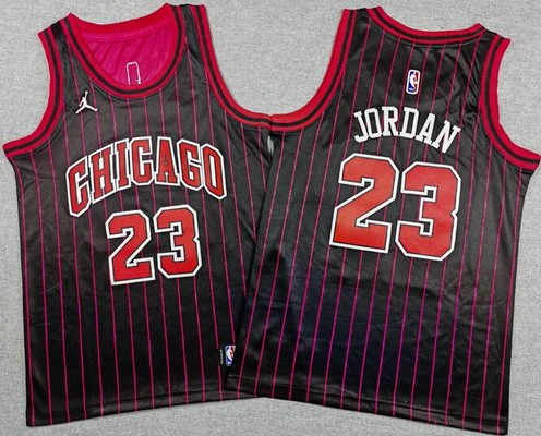 Youth Chicago Bulls #23 Michael Jordan Black Statement Swingman Jersey