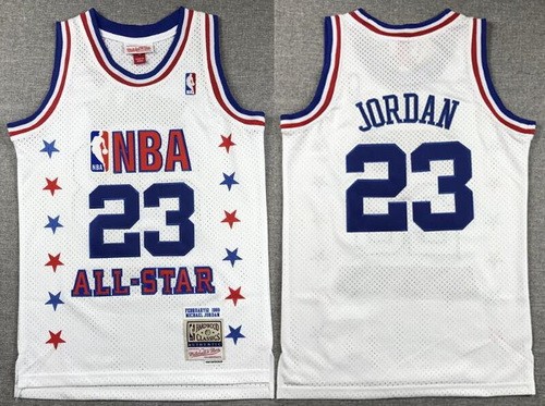 Youth Chicago Bulls #23 Michael Jordan White 1989 All Star Swingman Jersey