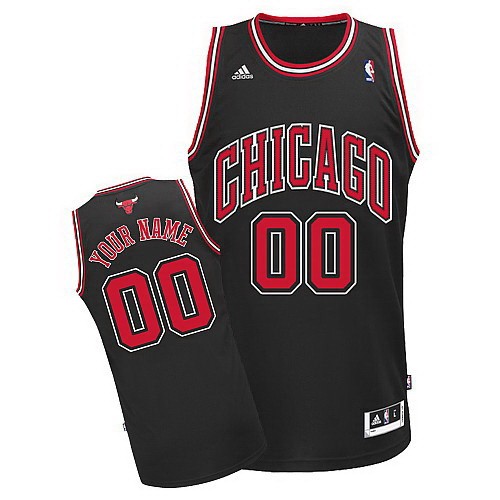 Youth Chicago Bulls Customized Black Swingman Adidas Jersey