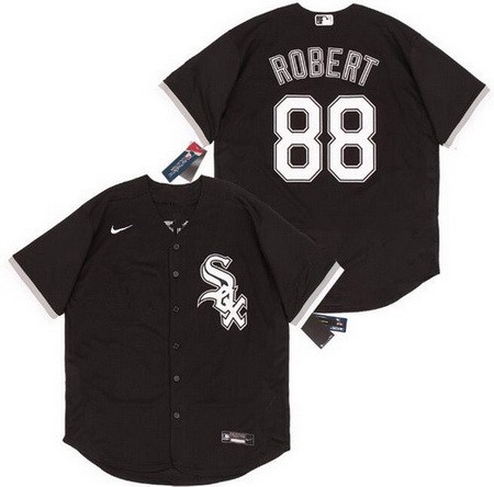 Youth Chicago White Sox #88 Luis Robert Black 2020 Cool Base Jersey