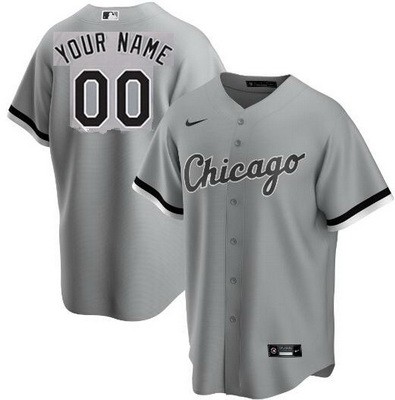 Youth Chicago White Sox Customized Gray Nike Cool Base Jersey