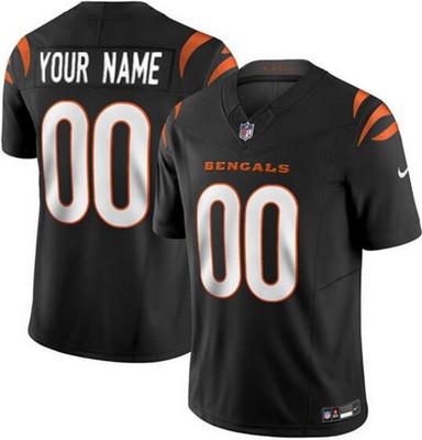 Youth Cincinnati Bengals Customized Limited Black FUSE Vapor Jersey
