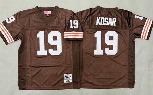 Youth Cleveland Browns #19 Bernie Kosar Brown Throwback Jersey