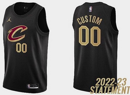 Youth Cleveland Cavaliers Customized Black 2022 Statement Icon Swingman Jersey
