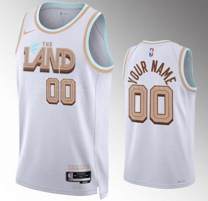 Youth Cleveland Cavaliers Customized White 2022 City Icon Swingman Jersey