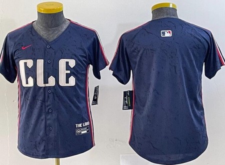 Youth Cleveland Guardians Blank Navy 2024 City Connect Limited Jersey