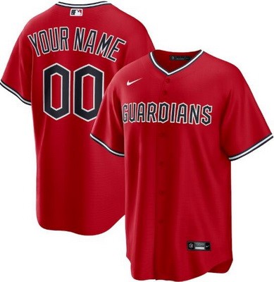 Youth Cleveland Guardians Customized Red Alternate Cool Base Jersey