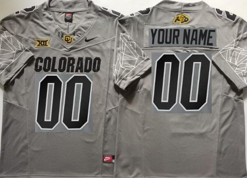 Youth Colorado Buffaloes Customized Limited Gray Alternate FUSE College Football Jersey