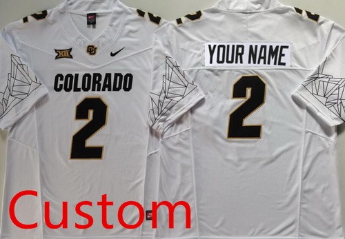 Youth Colorado Buffaloes Customized Limited White Alternate FUSE College Football Jersey