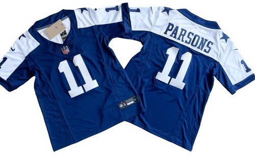 Youth Dallas Cowboys #11 Micah Parsons Limited Navy Alternate FUSE Vapor Jersey