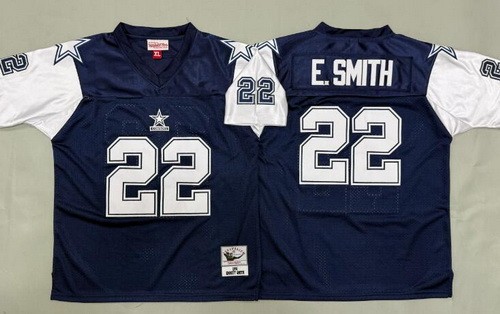 Youth Dallas Cowboys #22 Emmitt Smith Navy Alternate Throwback Jersey