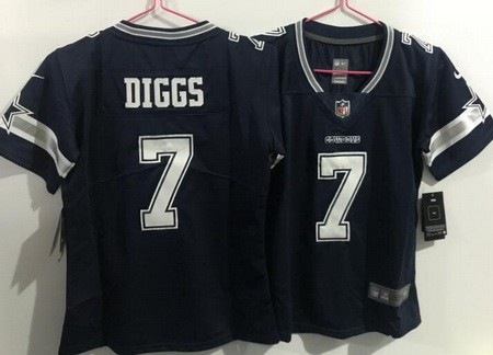 Youth Dallas Cowboys #7 Trevon Diggs Limited Navy Vapor Jersey