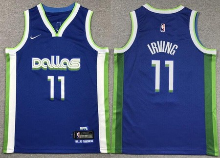 Youth Dallas Mavericks #11 Kyrie Irving Blue City Icon Swingman Jersey