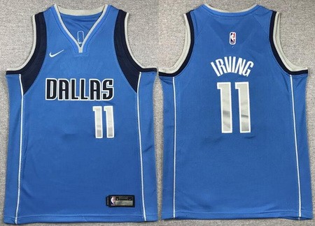 Youth Dallas Mavericks #11 Kyrie Irving Blue Icon Swingman Jersey