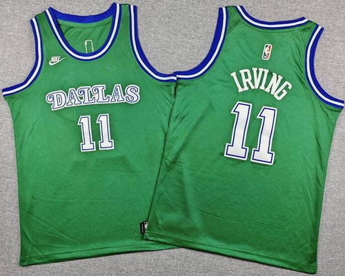 Youth Dallas Mavericks #11 Kyrie Irving Green Classic Sponsor Swingman Jersey