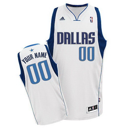 Youth Dallas Mavericks Customized White Swingman Adidas Jersey