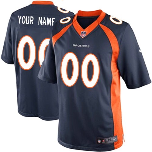 Youth Denver Broncos Customized Game Navy Jersey