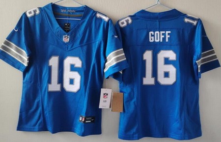 Youth Detroit Lions #16 Jared Goff Limited Blue 2024 FUSE Vapor Jersey