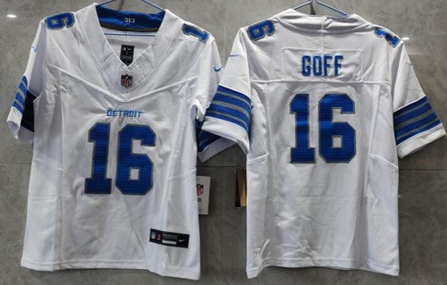 Youth Detroit Lions #16 Jared Goff Limited White FUSE Vapor Jersey