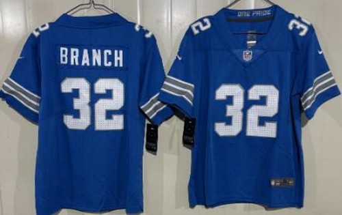 Youth Detroit Lions #32 Brian Branch Limited Blue Vapor Jersey