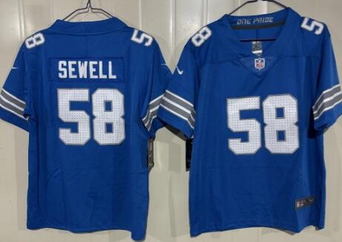 Youth Detroit Lions #58 Penei Sewell Limited Blue Vapor Jersey