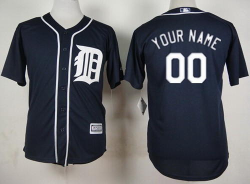 Youth Detroit Tigers Customized Navy Blue Cool Base Jersey
