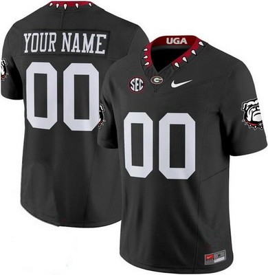 Youth Georgia Bulldogs Custom Limited Black Alternate FUSE College Football Jersey