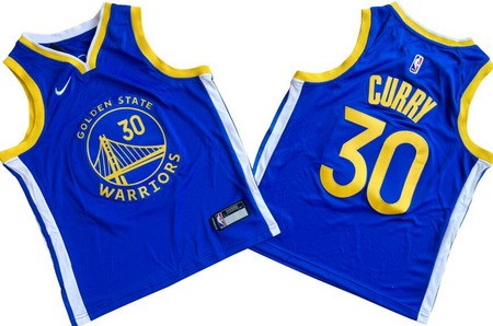 Youth Golden State Warriors #30 Stephen Curry Blue Icon Swingman Jersey