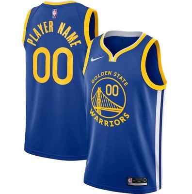 Youth Golden State Warriors Customized Blue Stitched Swingman Jersey