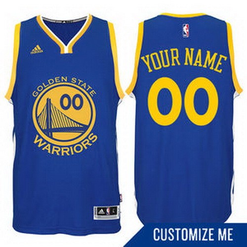 Youth Golden State Warriors Customized Blue Swingman Adidas Jersey