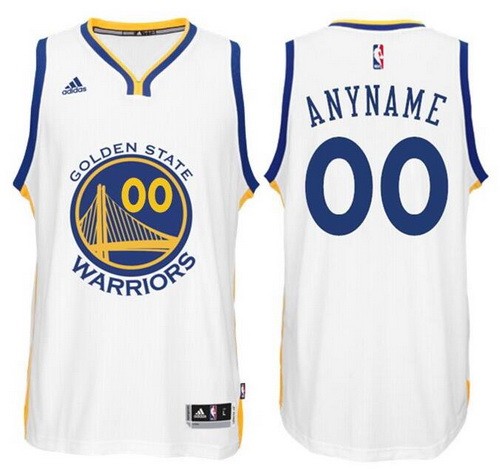 Youth Golden State Warriors Customized White Swingman Adidas Jersey