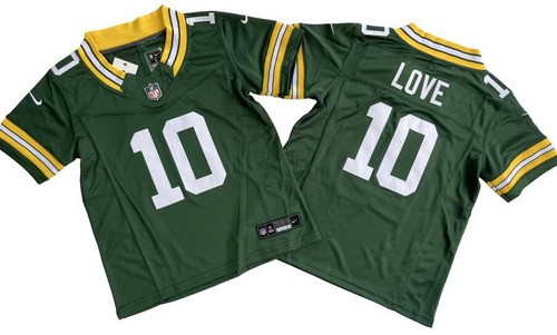 Youth Green Bay Packers #10 Jordan Love Limited Green FUSE Vapor Jersey