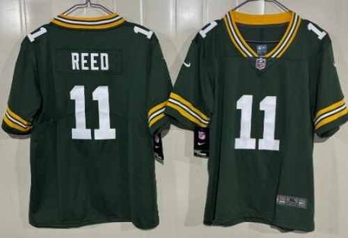 Youth Green Bay Packers #11 Jayden Reed Limited Green Vapor Jersey