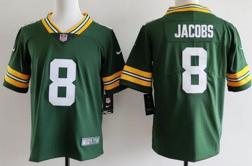Youth Green Bay Packers #8 Josh Jacobs Limited Green Vapor Jersey