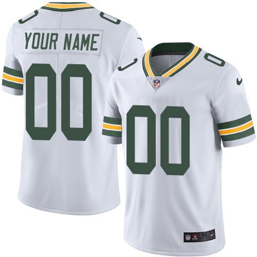 Youth Green Bay Packers Customized Limited White Vapor Untouchable Jersey