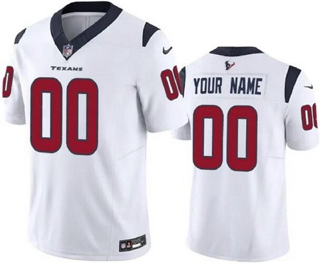 Youth Houston Texans Customized Limited White FUSE Vapor Jersey