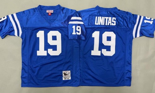 Youth Indianapolis Colts #19 Johnny Unitas Blue Throwback Jersey