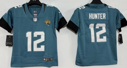 Youth Jacksonville Jaguars #12 Travis Hunter Limited Green Vapor Jersey