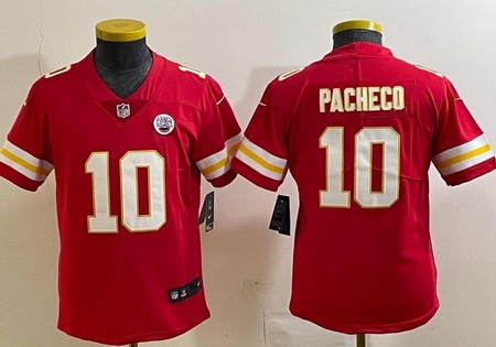 Youth Kansas City Chiefs #10 Isiah Pacheco Limited Red Vapor Jersey