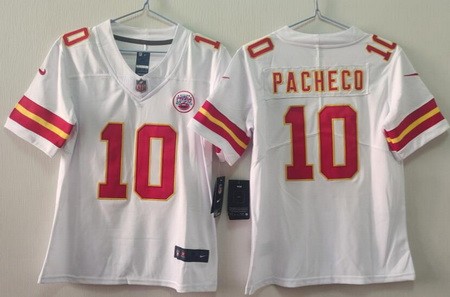 Youth Kansas City Chiefs #10 Isiah Pacheco Limited White Vapor Jersey