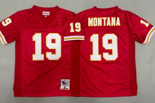 Youth Kansas City Chiefs #19 Joe Montana Red Throwback Jersey