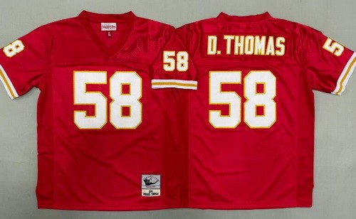 Youth Kansas City Chiefs #58 Derrick Thomas Red Throwback Jersey